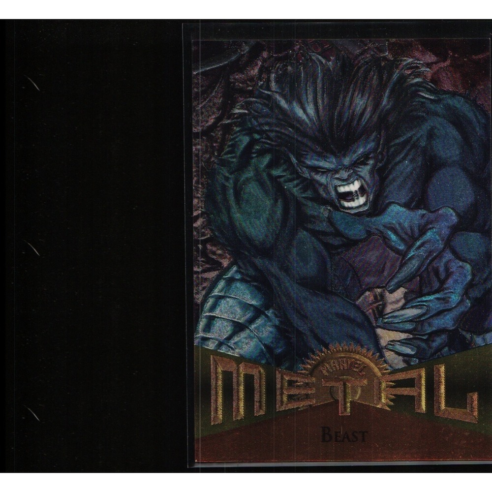 1995 Fleer Marvel Metal Beast #1 Base Trading Card Age of Apocalypse
